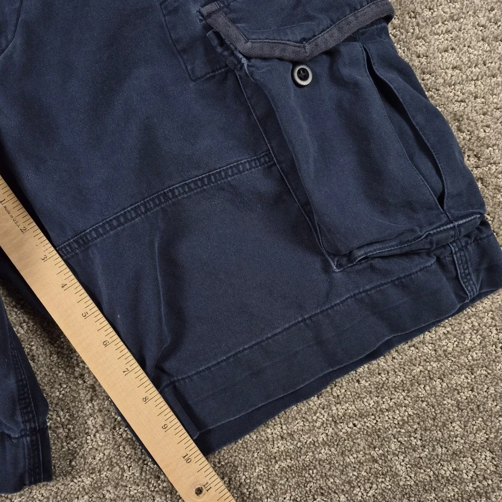 Vintage Polo Ralph Lauren Cargo Shorts Mens 34 Navy Blue Gellar Canvas 90s Y2k
